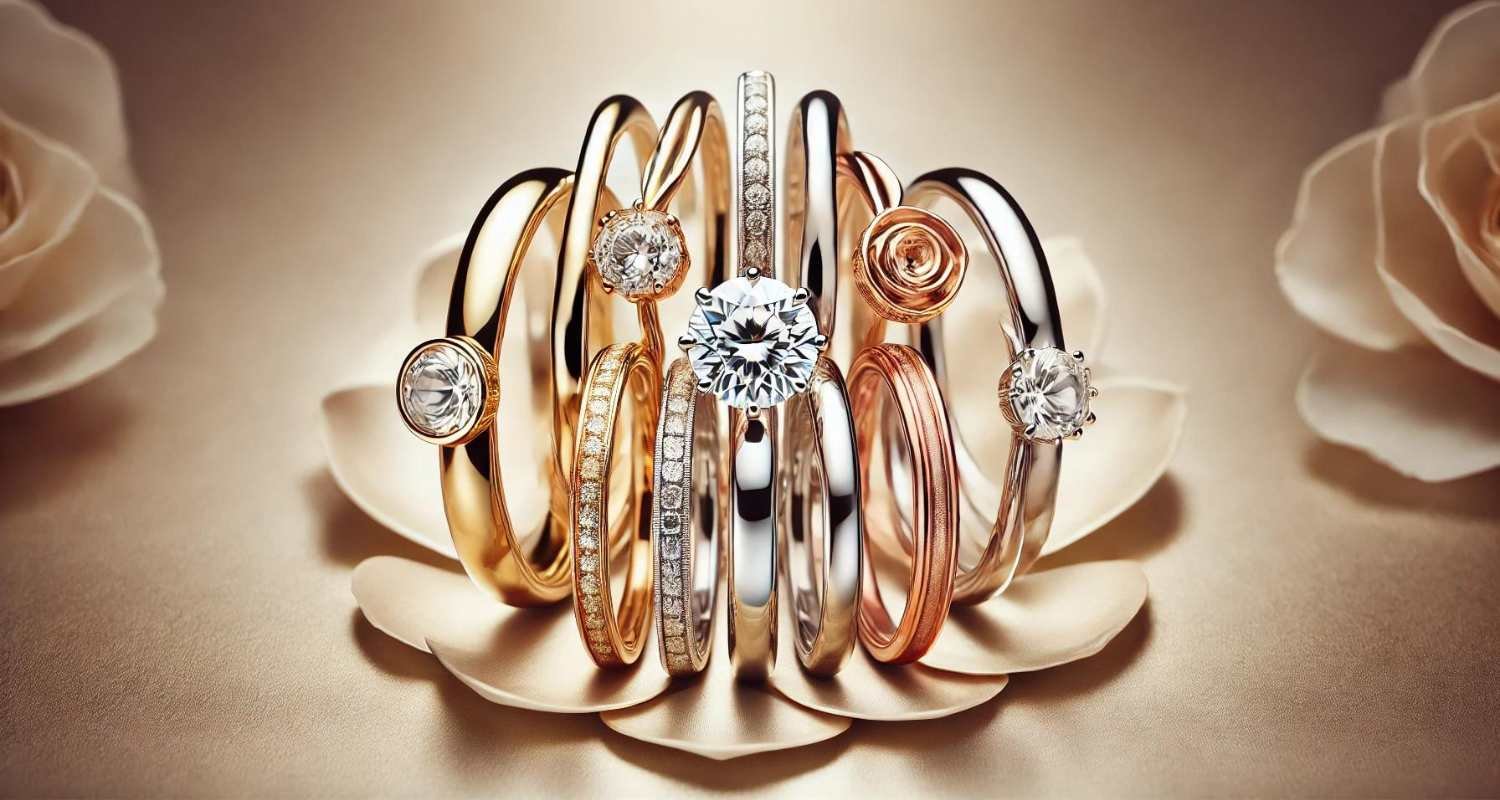 engagement rings multi metals