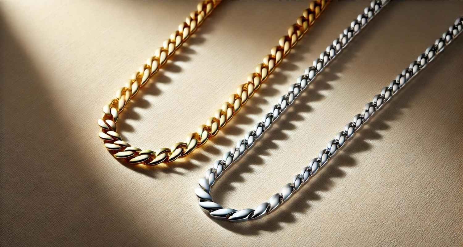 gold vs platinium necklaces